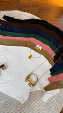 Blusa em tricô manga longa