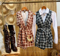 Conjunto colete +short saia