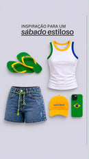 Blusa brasil bicolor