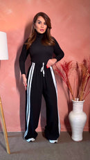 Calça wedleg listra