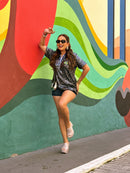 Blusa paetê