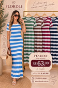 Vestido Listra C/ Manga