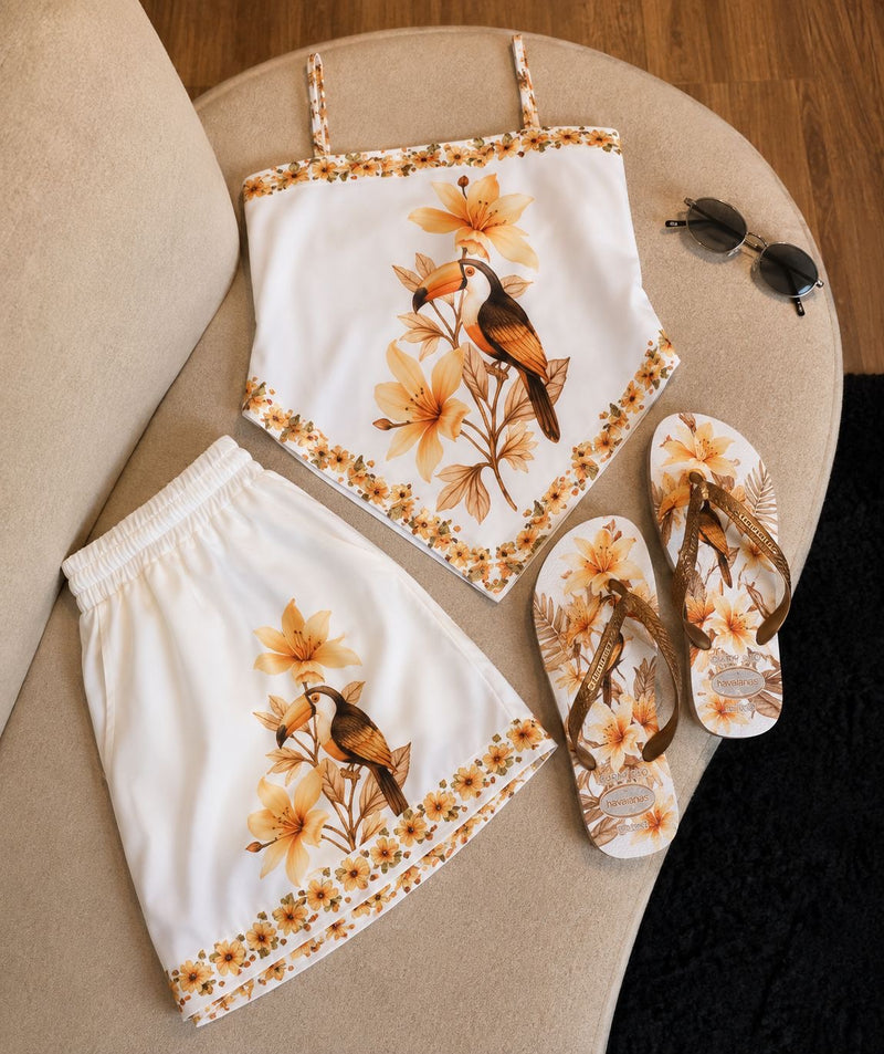 Conjunto Arara lenço