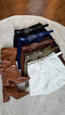 Short saia c/cinto