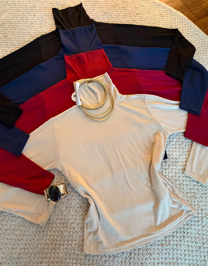 Blusa canelada , gola