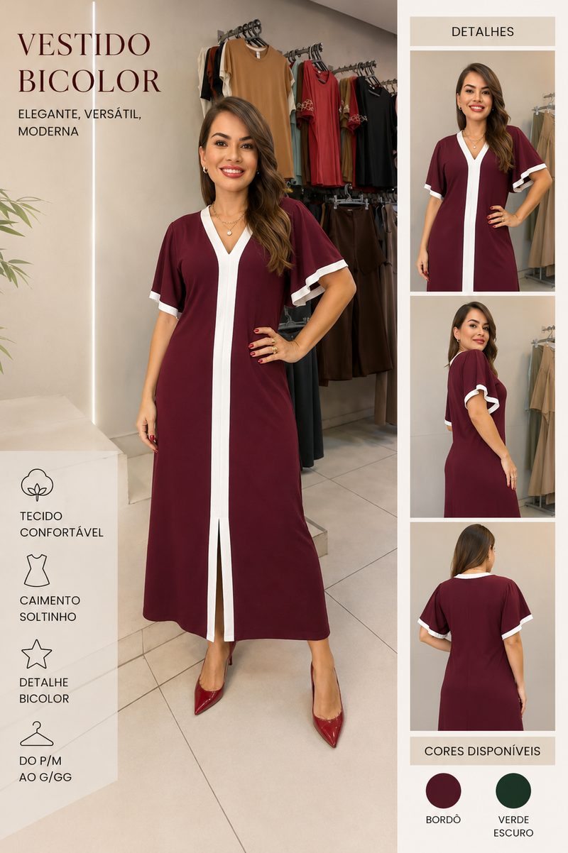 Vestido Due manga