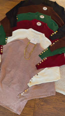 Blusa manga tricô
