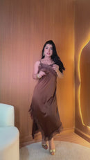 Vestido longo renda