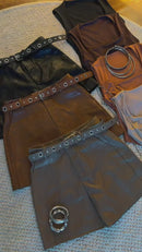 Short em napa c/cinto